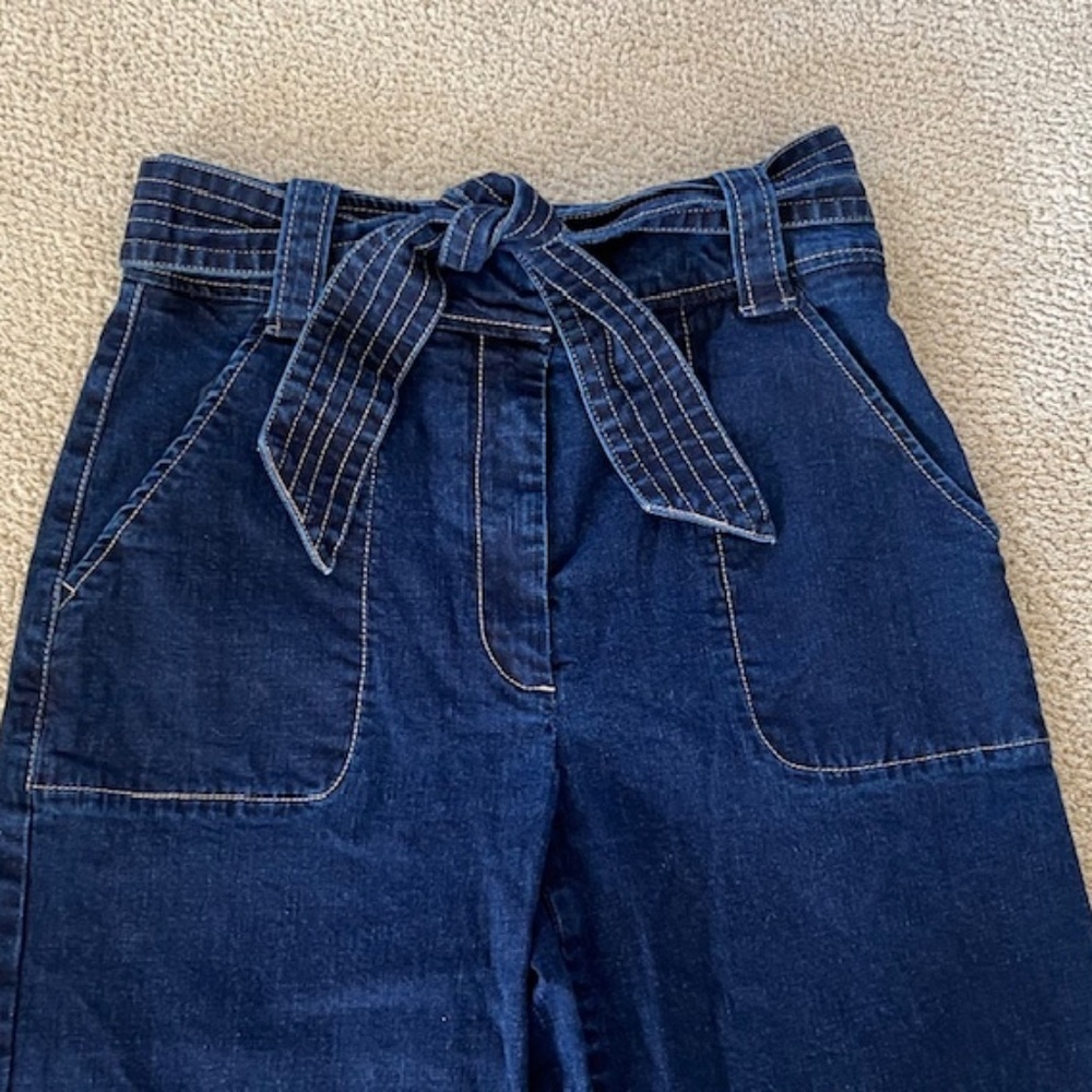 Chelsea & Violet Denim Crop Jeans with Tie Belt Women's Size 29